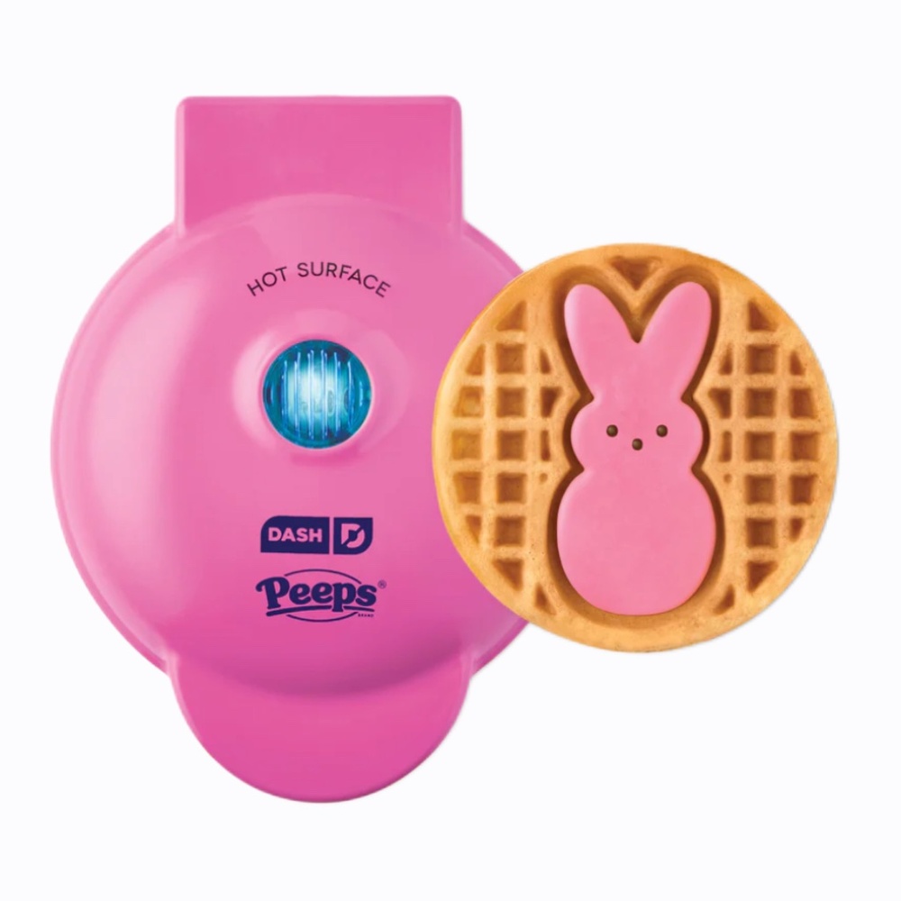 Dash x Peeps Mini Waffle Maker Pink Bunny